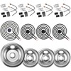 Masfrio Burner Drip Pans 316048414(6")316048413(8") Electric Stove Burners MP15YA(6") MP21YA(8")330031 Surface Element Receptacle Compatible for Frigidaire, Kenmore, Crosley, Tappan