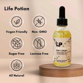 Life Potion #6 Collagen and Biotin Liquid Mouth Drops for Joint Health, Bone Strength, Muscle Mass, and More - Healthcare, Supplement Natural Nail Colagen