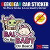 Baby on board sticker car (01. Basic Boy)