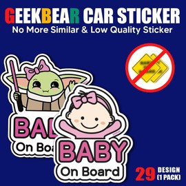 Baby on board sticker car (01. Basic Boy)