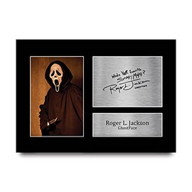 HWC Trading A4 Roger L Jackson Scream Ghost Face Gifts Printed Signed Autograph Picture for Movie Memorabilia Fans