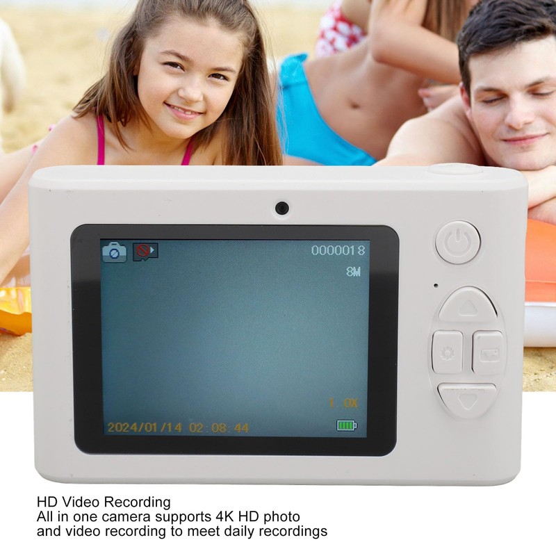 Digital Camera, 4K Kids Camera, HD, 48MP, 16x Zoom, Digital