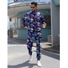 LecGee Men's 80s 90s Outfits Full Zip Sports Jogging Suits
