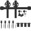 WINSOON 5-16FT Single Wood Sliding Barn Door Hardware Kit 5FT