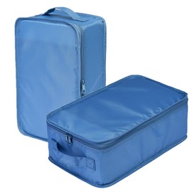 Travel Shoe Bags, Foldable Waterproof Shoe Puches Organizer-Double Layer (Sea Blue2)