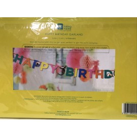 TALKING TABLES MONKEY AROUND HAPPY  BIRTHDAY GARLAND (TALKING TABLES ) 11.5 FT NIP 4 PENNANTE