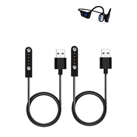 WUNIAK Charging Cable for munash M6 Bone Conduction Swimming Headphones, Magnetic USB Charging Cable USB Flexible Charger Cord Cable Accessories for munash M6，（2 Pack）