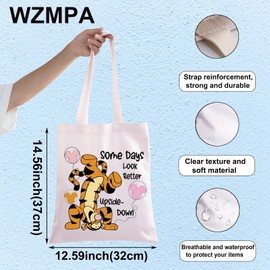 WZMPA Funny Tigger - Bolsa de maquillaje para cosméticos inspirado en tigre, regalo para algunos días se ven mejor al revés, bolsa con cierre para mercancías de tigre, Algunos días Tigger TG, Ajuste