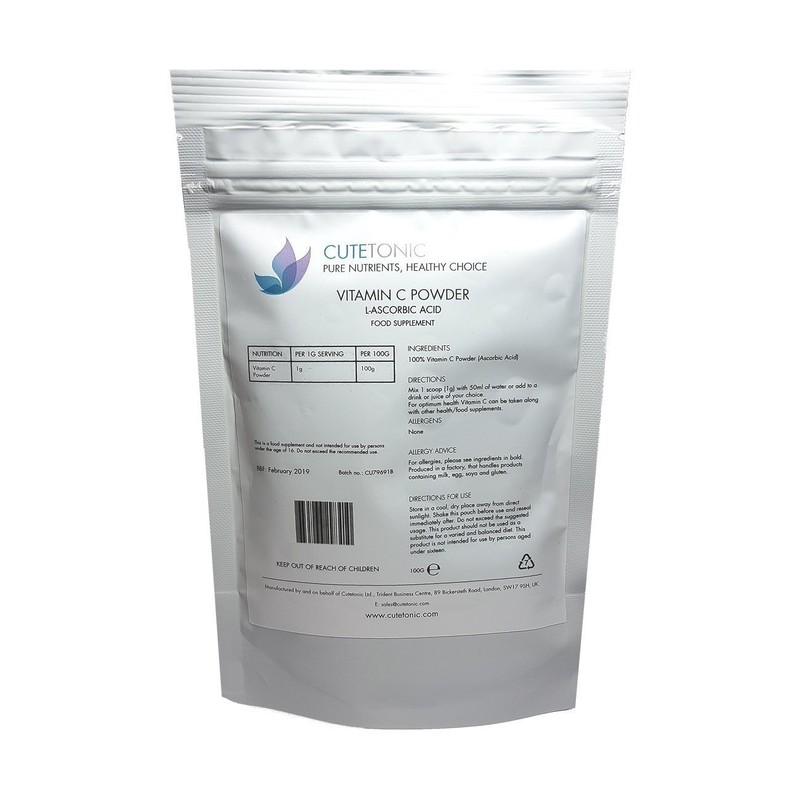 Cutetonic® Ultra Fine Vitamin C Powder (L-Ascorbic Acid) (500g)