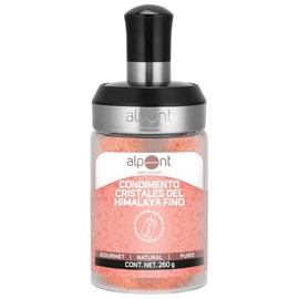 ALPONT GOURMET Sal del Himalaya Fina, Sal Rosa Molida para Sazonar y Cocinar, 260 g