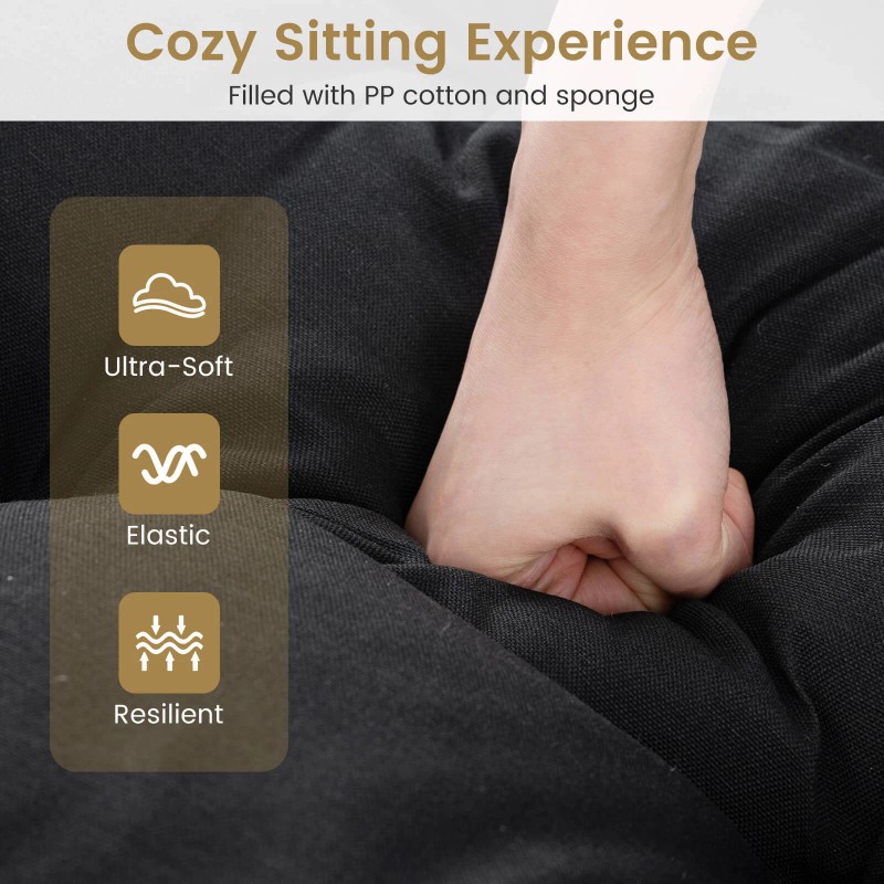 Costway 73" Lounge Chaise Cushion Padded Recliner Cushion Outdoor Indoor