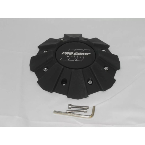 PRO COMP 7033 FLAT MATTE BLACK 703365502 6033CAP1 S909-15 WHEEL