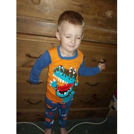 TEDD Boys Pyjamas Dinosaur Nightwear Cotton Toddler Clothes Kids Sleepwear Winter Long Sleeve Christmas Pjs Sets 2 Piece Outfit Xmas Gift 11-12 Years Blue