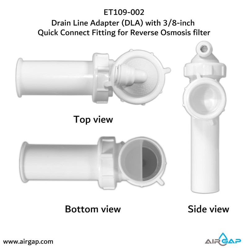 Drain Line Adapter (DLA) with 3/8-inch Quick Connect Fitting for