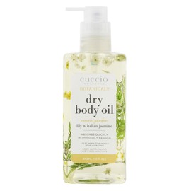 Cuccio Naturale Hydrating Dry Body Oil – Lily & Italian Jasmine, Fast‑Absorbing Non‑Greasy Moisturizer for Soft Radiant Skin, 15 fl oz