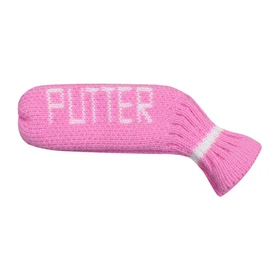 Scott Edward 1Pcs Golf Putter Cover Elastic Knitted Adorable and Basically Socks Shape,Washable & Durable Golf Club Putter Head Protector (Pink)