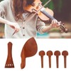 1Set Violin Fittings, Jujube Wood Violin Tailpiece Endpin Chin Rest