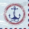 20 Lunch Napkins Blue Anchor in Lifebuoy 33 cm
