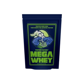 Protein Factory - Mega Whey, Plain, 25g Protein, 70 Servings, 6g BCAAs, No Artificial Ingredients, Sugar Free, Mixes Instantly, 5 lbs