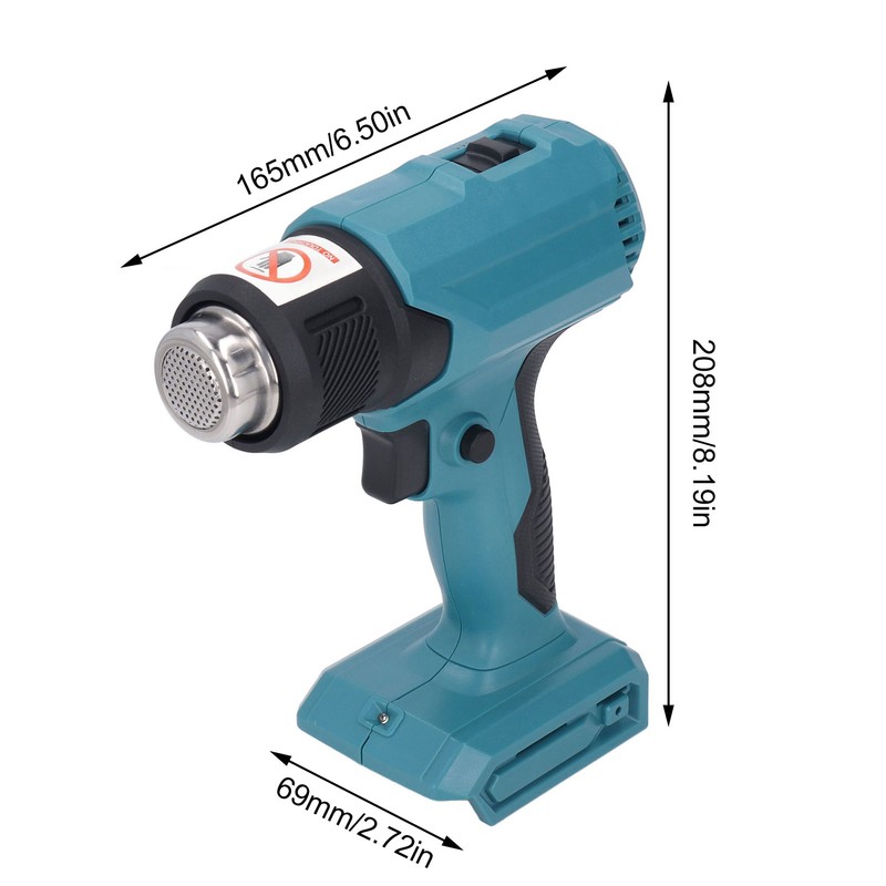 Cordless Heat Gun Adjustable Temperature Portable Handheld Rechargeable Heating Machine