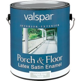 Valspar 1533 Porch and Floor Latex Satin Enamel, 1-Gallon, Light Gray
