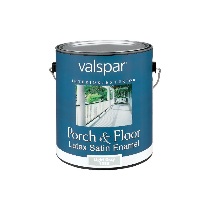 Valspar 1533 Porch and Floor Latex Satin Enamel, 1-Gallon, Light