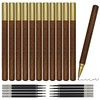 Maydahui 12 PCS Wood Rollerball Gel Pen Rosewood Brass Pens