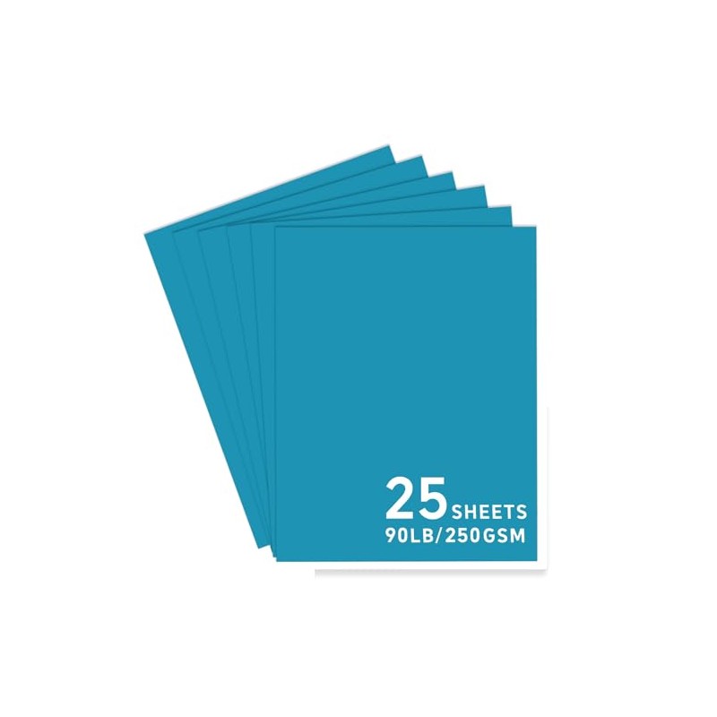 25Sheets Blue Cardstock Paper, 8.5 x 11 Card stock for