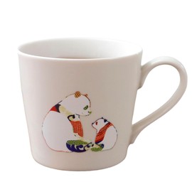 (Temperature Design) Round Pottery Pottery Panda Stare at Parent and Child, Coffee Cup, Stylish, Cute Gift, Mother's Birthday Gift, 60th Birthday Gift, Women's Gift, Popular, Christmas Gift, Christmas