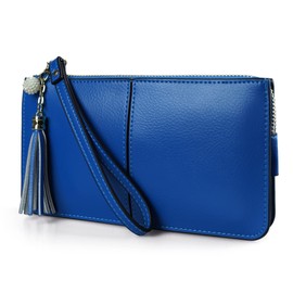 befen Wristlet Wallets for Women, Genuine Leather Clutch Wallet Purses Credit Card Holder Organizer Ladies Travel Clutch Bags with Wrist Strap