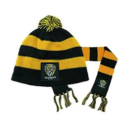 Richmond Tigers AFL Footy Baby Infant Toddler Beanie Scarf Pack