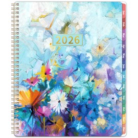 2026 Planner - 2026 Planner Weekly and Monthly, January 2026 - December 2026, 8.4" x 11", Colorful Monthly Tabs, Twin-wire Binding, Holidays, Back Pocket