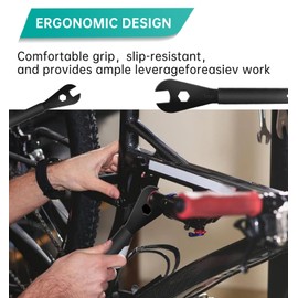 Cone Wrench Set for Bicycle, 5 Pieces Precision Taper Wrench 13/14/15/16/17 mm Made of Carbon Steel Cone Wrench Set Bicycle Hub End Bicycle Tools for Hub, Axle & Gears