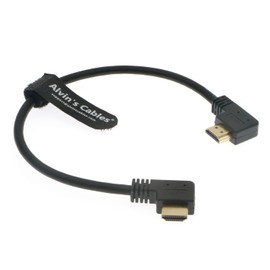 Alvin's Cables Z Cam E2 L-Shape 4K 60P HDMI Cable for Atomos Shinobi Ninja V Monitor|Portkeys BM5 Left Angle to Right Angle High Speed HDMI Cable 30 cm