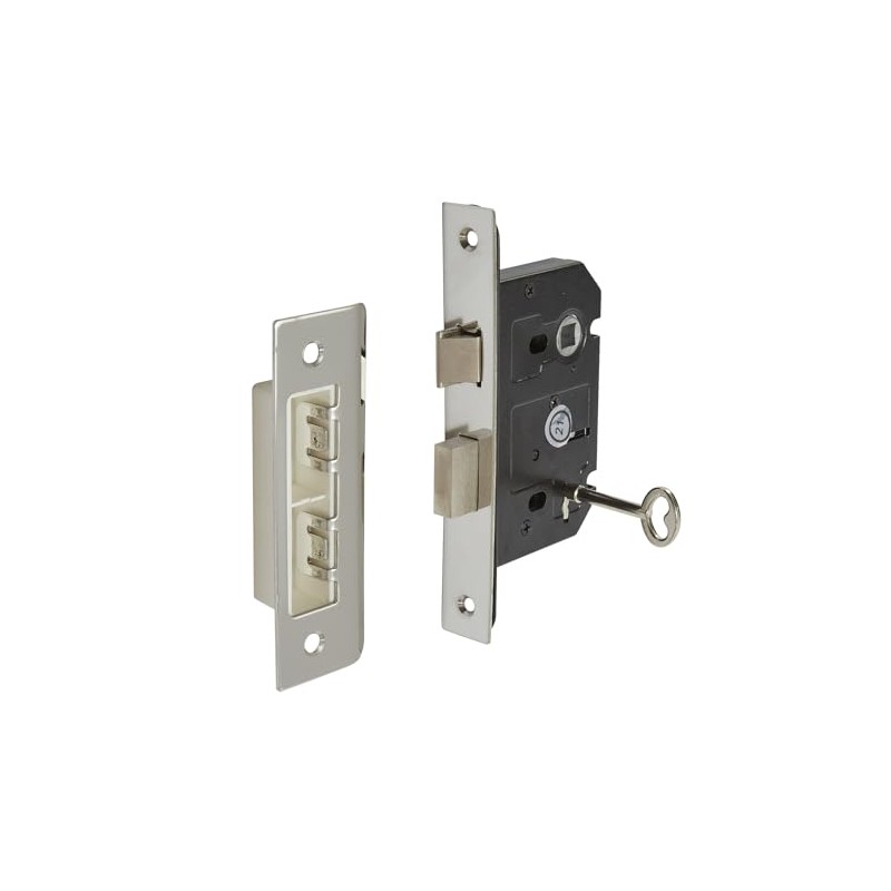 Internal Door Locks 3 Lever Sash Lock Polished Stainless Steel