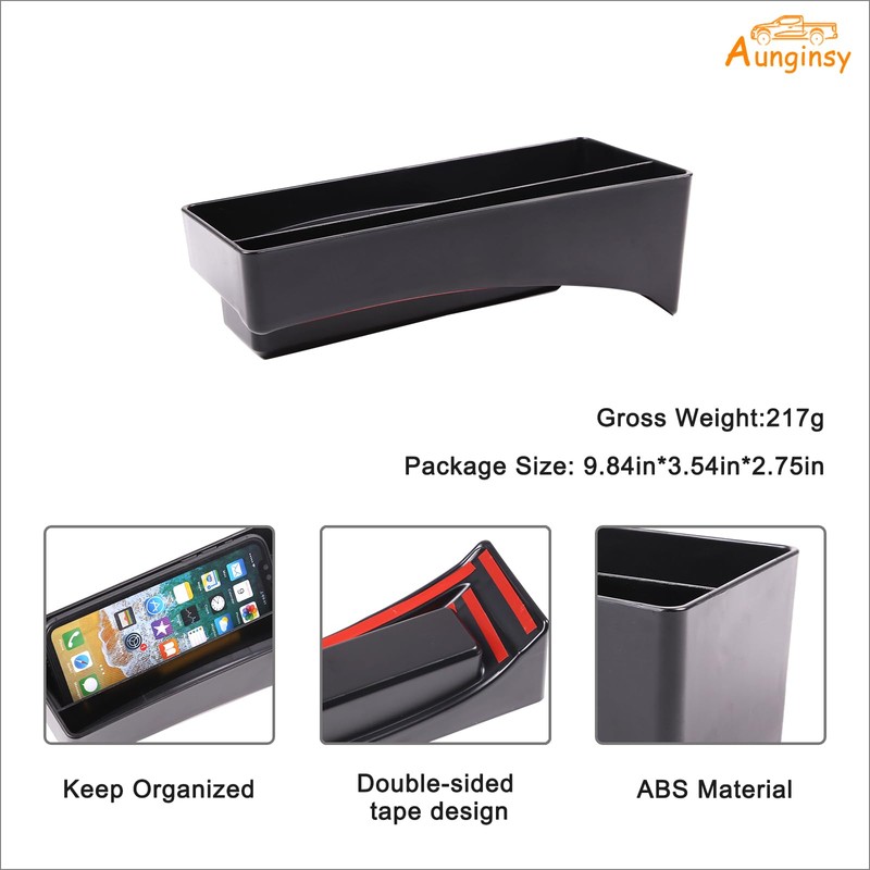 Aunginsy Center Console Side Gear Shift Storage Box Compatible with
