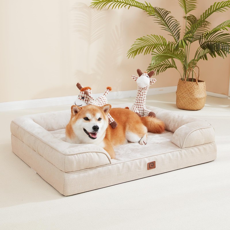 EHEYCIGA Orthopedic Dog Bed for Medium Dogs, Waterproof Memory Foam