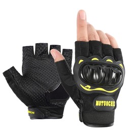 LL LALAKESI Outdoor Cycling Equipment Hard Knuckle Fingerless Motorcycle and Workout Gloves for Men and Women - Ideal for Cycling, Biking, Weightlifting, Running, Hiking and Outdoor Sports