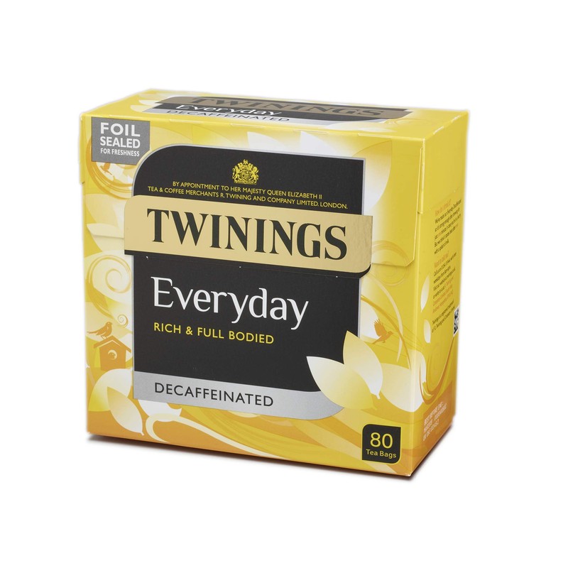 Twinings Everyday Black Tea Decaffeinated, Pack of 80