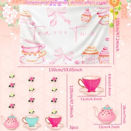 LaVenty Tea For Two Party Decorations Tea Party Decorations Party Birthday Decorations Party Banner