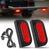 Nilight Hitch Cargo Carrier Oval Light Kit 2PCS 6Inch Red