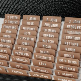 UPAFEXXI-Laminated Bible Tabs, Bible Tabs for Women and Men, Reposition Large Print Stickers, Easy to Read and Apply, 80Chapters Labels for Easy Navigation(Mocha Mousse)