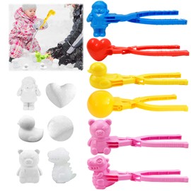 Snowball Shaper, Pack of 6 Snowball Clips, Snowball Tongs, Snowball Maker, Sandball Snowball Clip, Toy Kids Winter Outdoor Toy for Children to Play in the Snow