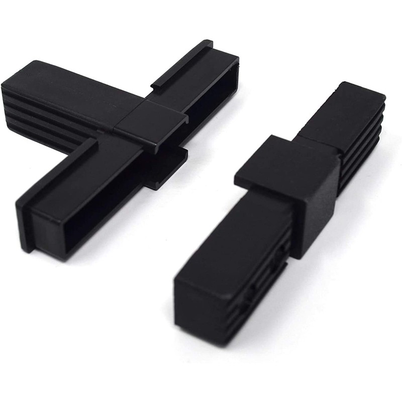 Design61 4 x T-piece connector for square pipes, pipe connectors,