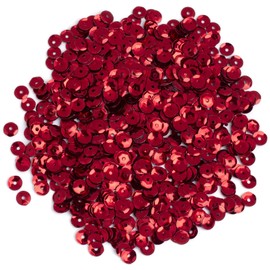 Cousin DIY Red 5mm Cupped Sequins, 800pc