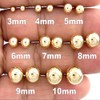 14K Yellow Gold Ball Stud Earrings, 3mm