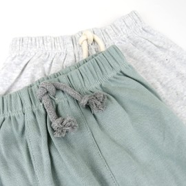 HonestBaby Multipack Honest Pants Joggers Pull on 100% Organic Cotton for Infant Baby and Toddler, Boys, Girls, Unisex, Morning Mountains, 24 Months