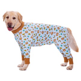 Dog Recovery Suit After Surgery Female Male, Medium Large Dog Neuter Shirt Cone Alternatives Prevent Licking Surgical Onesies (Brea, 4XL)