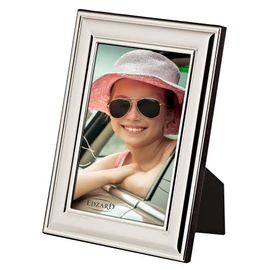 EDZARD Sunset Picture Frame for Photo 10 x 15 cm Silver-Plated Tarnish-Resistant with Velvet Backing Includes 2 Hangers Photo Frame for Standing and Hanging
