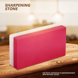Kadimendium 8x5x3 Two Sides 3000&10000 Grit Ruby White Agate Knife Sharpener Whetstone sharpening stones wet stone
